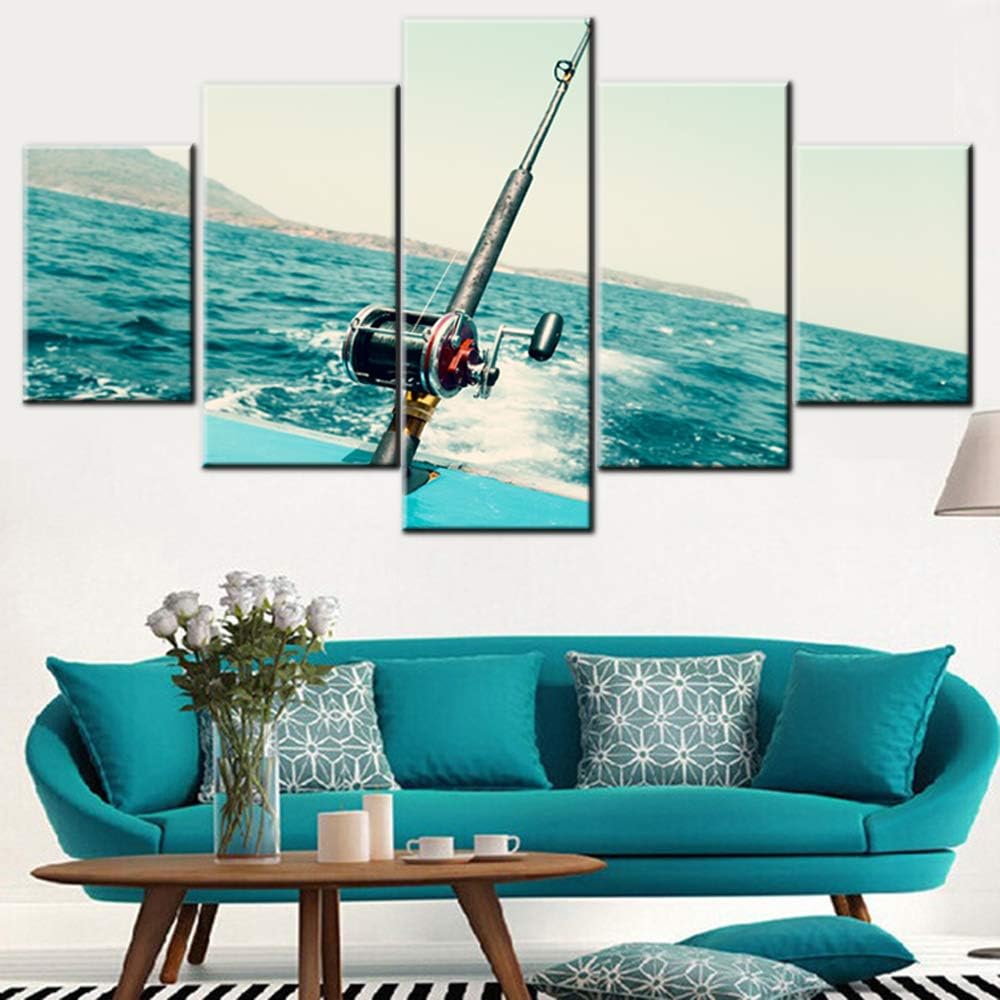 5 Piece Canvas Giclee Framed Wall Art (50''W x 24''H) G413566