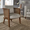 27x22 Wide Armchair Sand Gray Fabric O7698