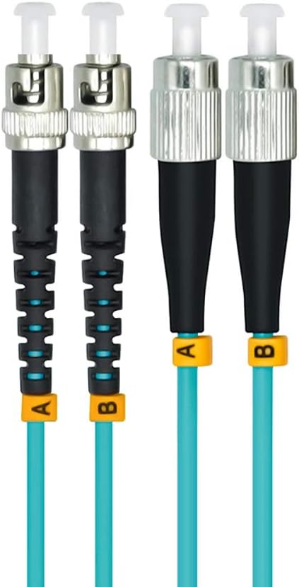 30M LC to LC 10G OM3 Armored Duplex Fiber Optic Cable, Pack of 2 W815691
