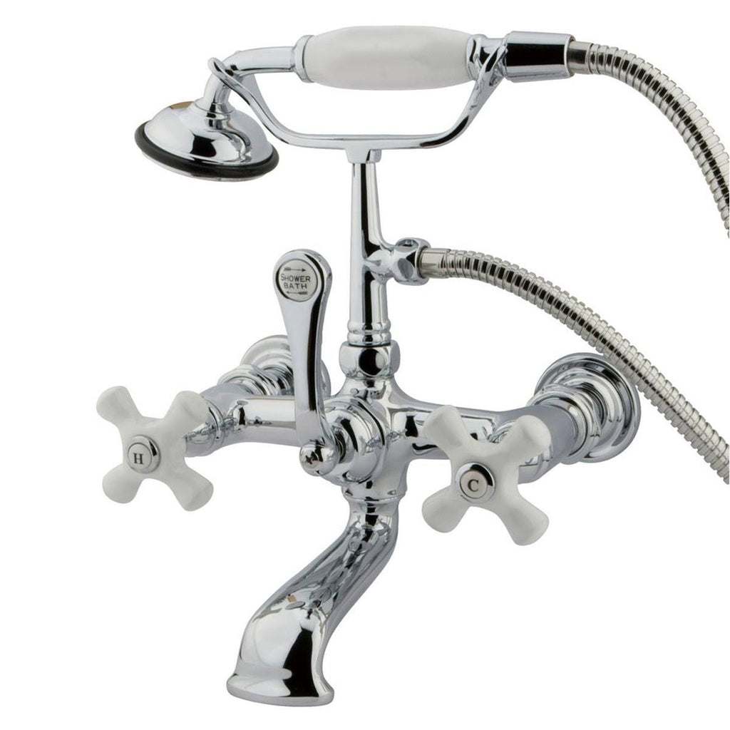 Vintage Wall Mount Clawfoot Tub Filler with Hand Shower C478815