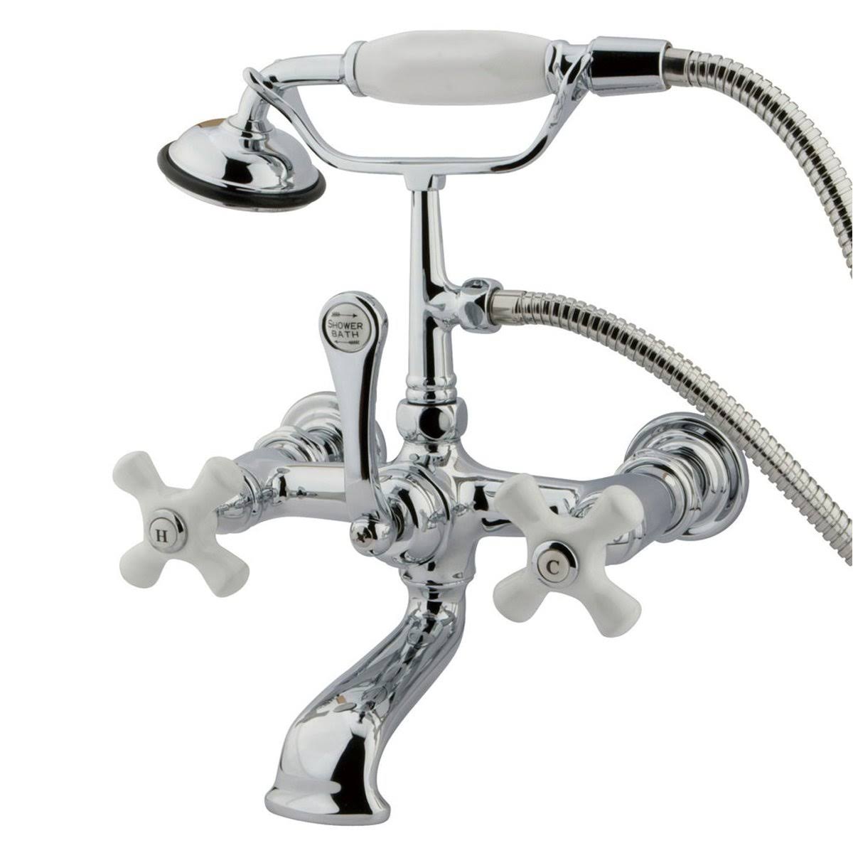 Vintage Wall Mount Clawfoot Tub Filler with Hand Shower C478815