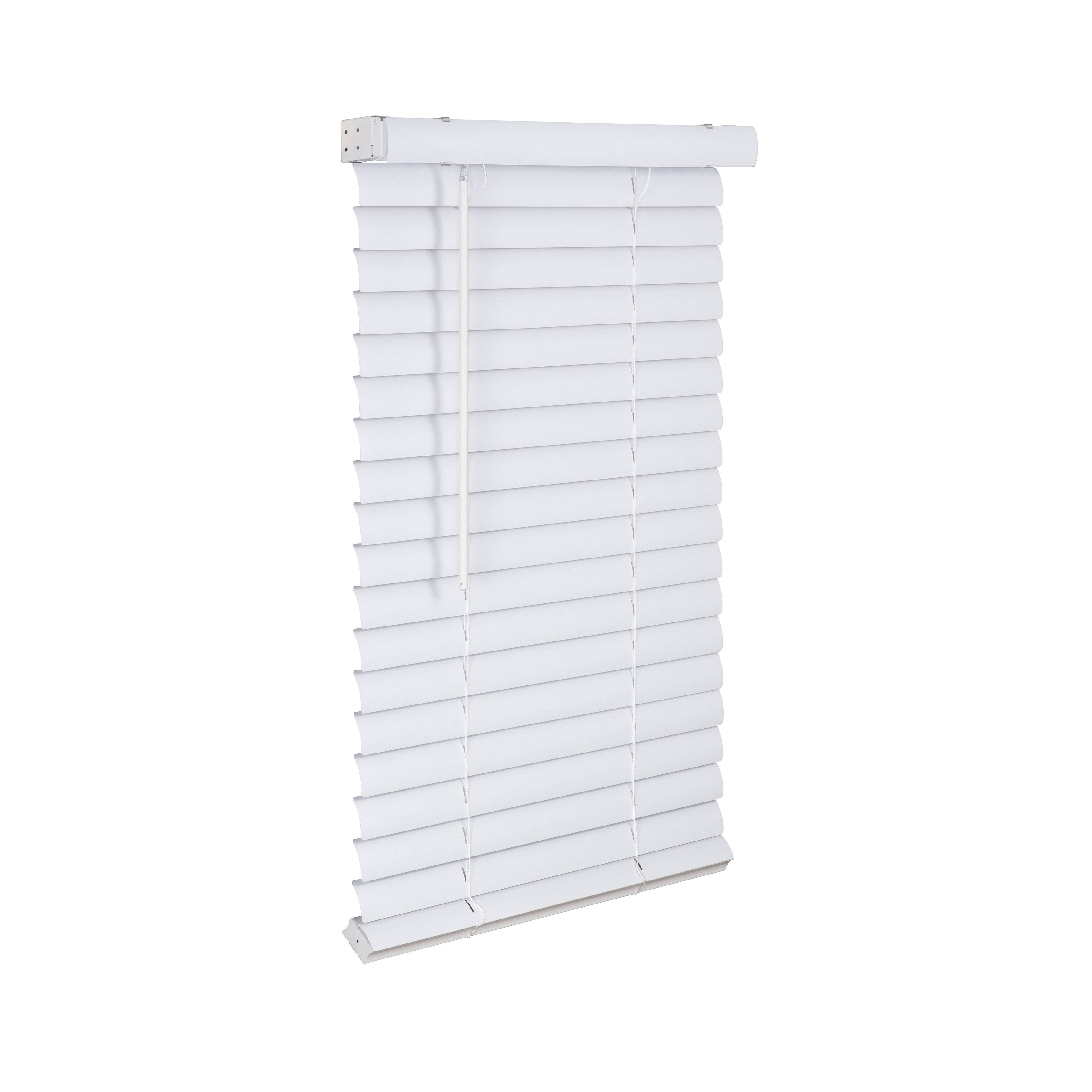 White Cordless Vinyl Mini Blind 27x22 W x 96 L L26017