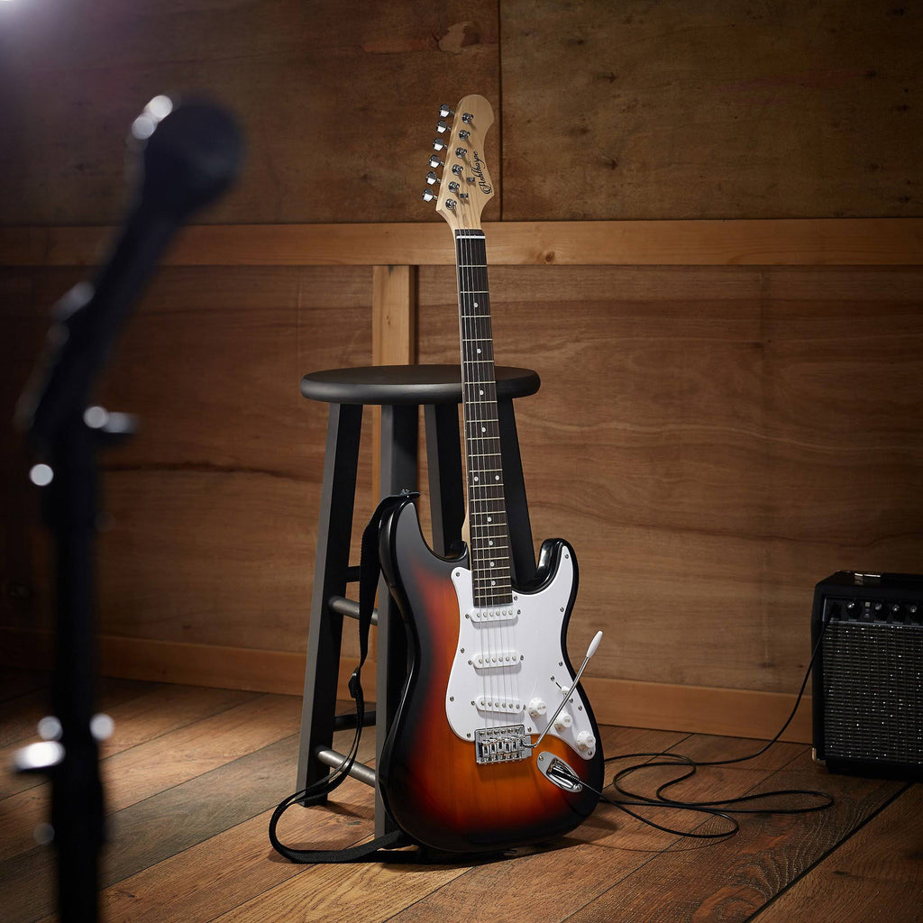 Sunburst-White Electric Guitar Bundle E12036