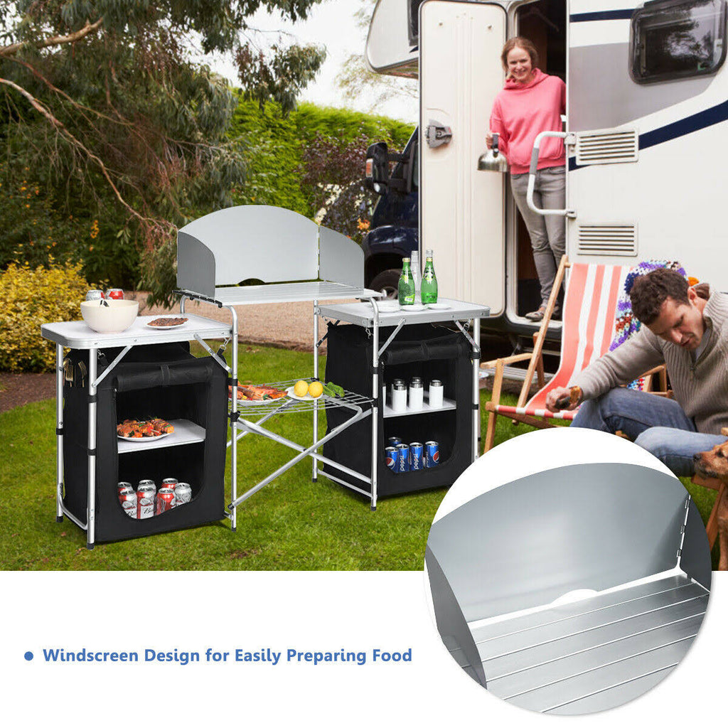 Folding Camping Table with Storage Organizer M3657