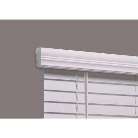Cordless Faux Wood Blind, White, 21x22w x 56 G197