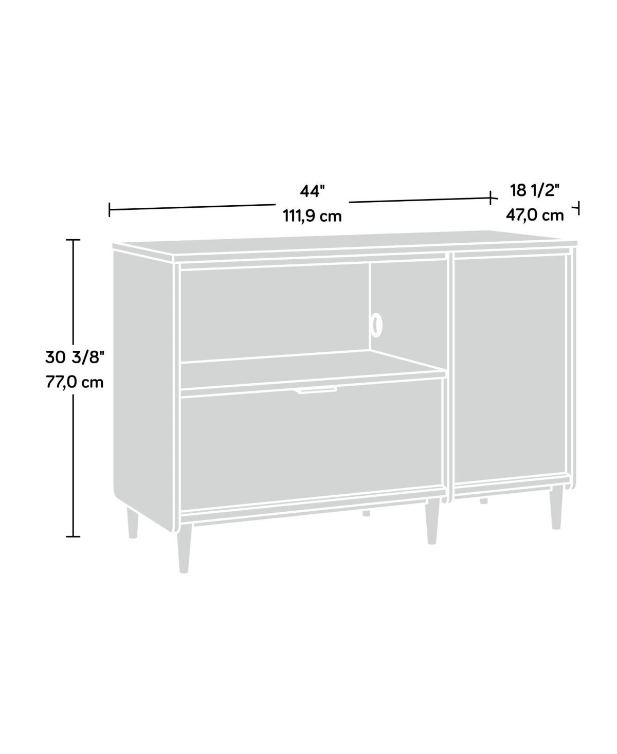 Grand Walnut Storage Credenza R244006