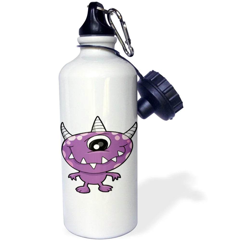 Purple People Eater Monster Sports Water Bottle, 21oz H244