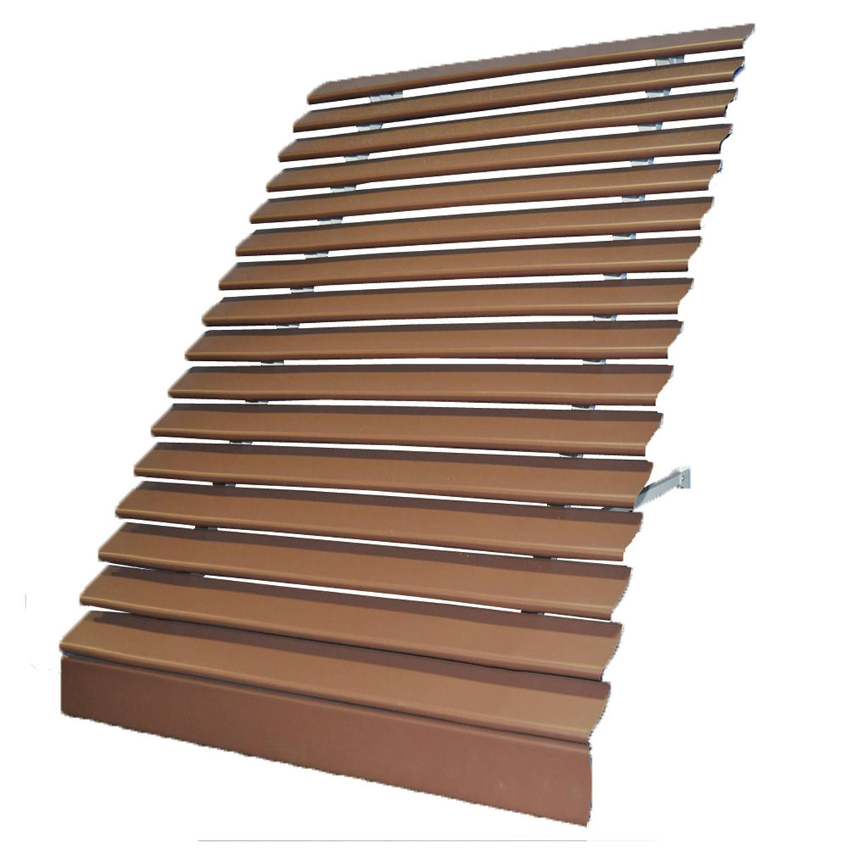 Brown Solid Fixed Window Awning Q71912