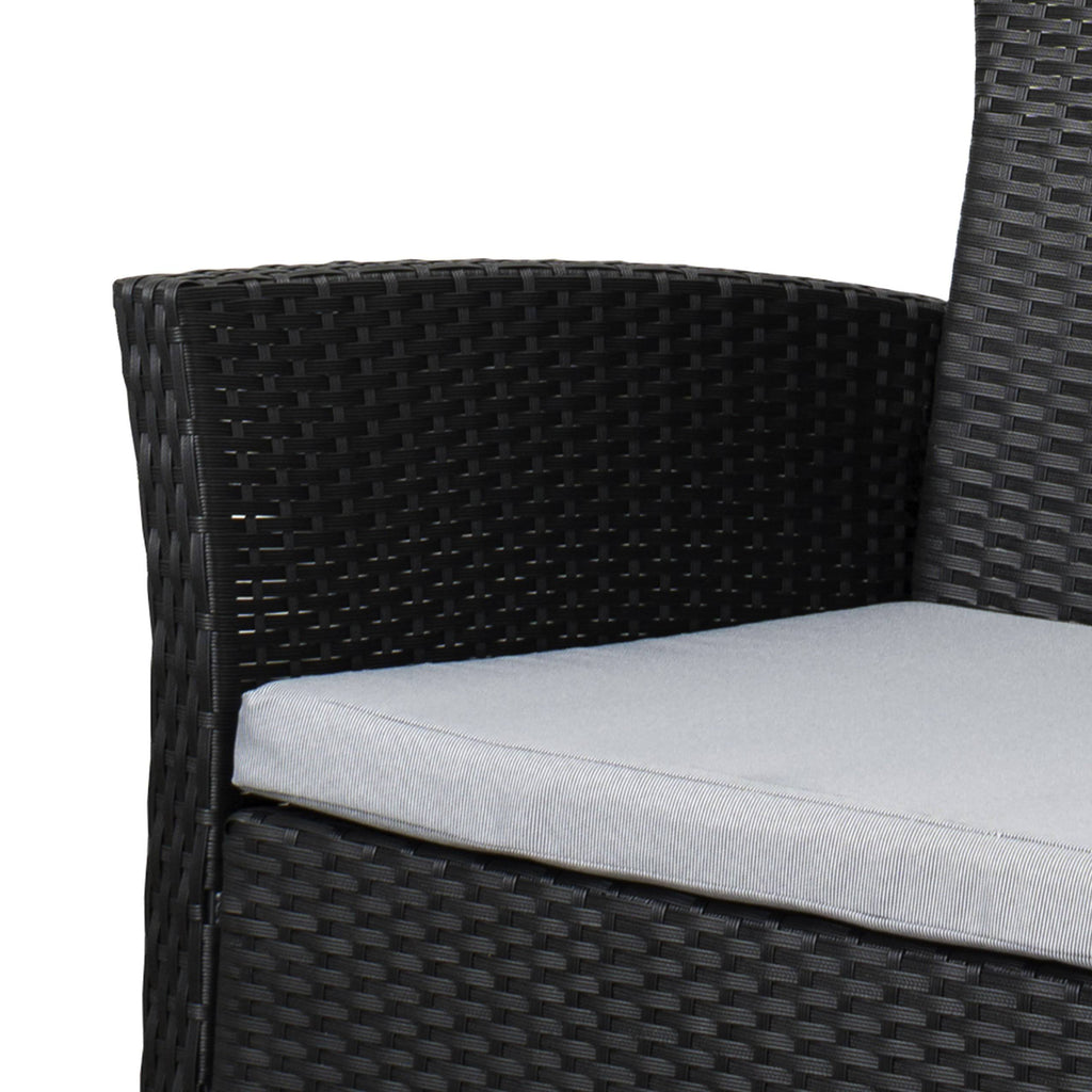 Black Rope Weave 4-Piece Patio Set C251
