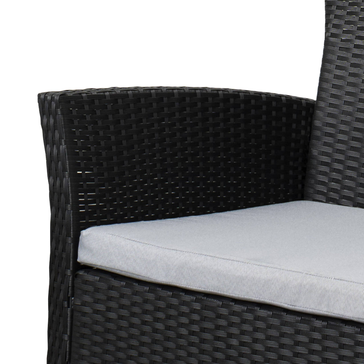 Black Rope Weave 4-Piece Patio Set C251