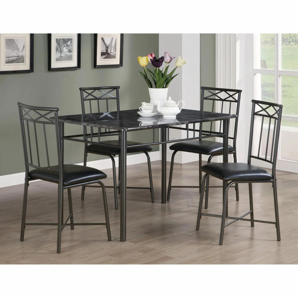 5-Pieces Cappuccino Marble Dining Set O997