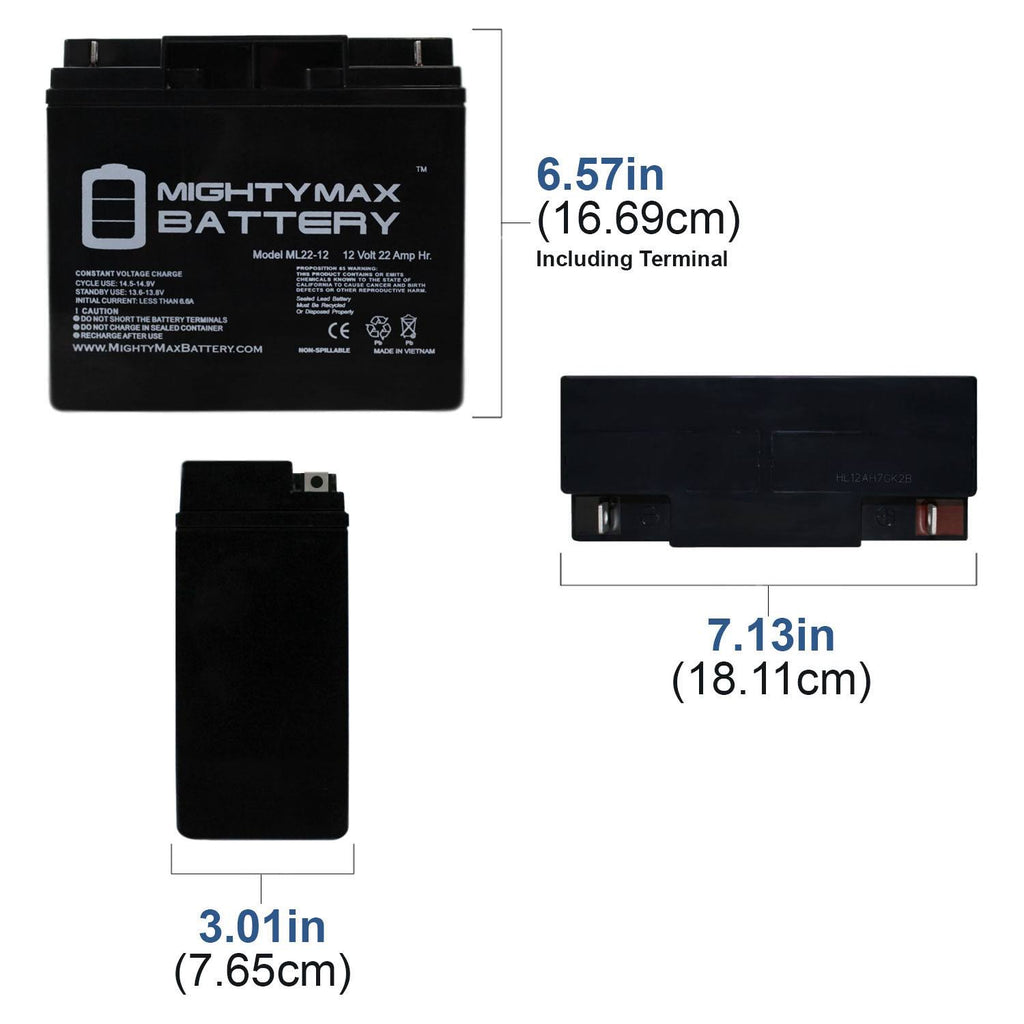 12V 22Ah SLA Battery 4 Pack S138045