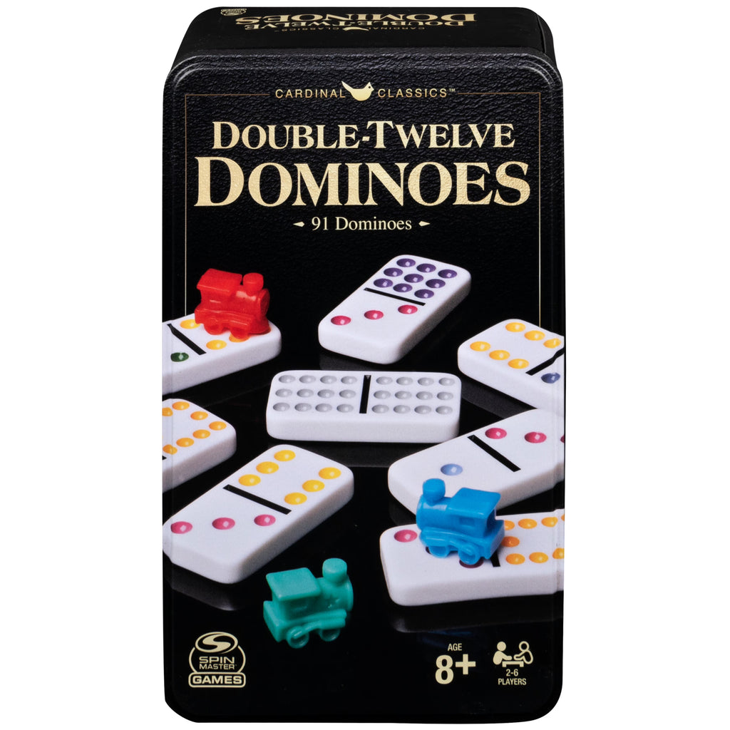 Double Twelve Dominoes Set in Storage Tin D371