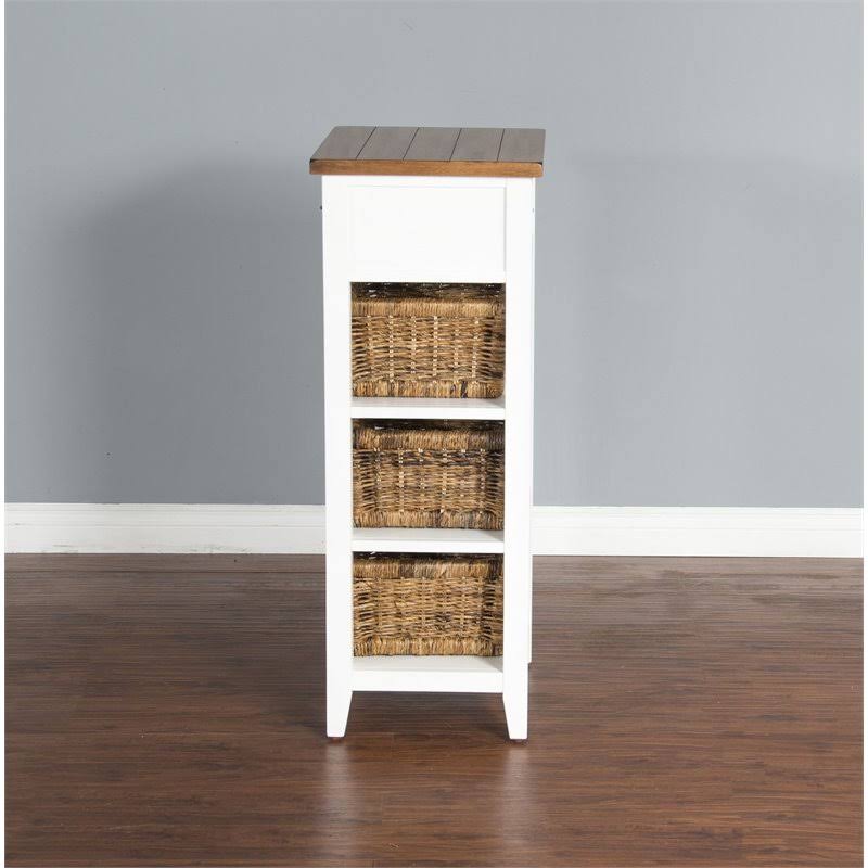 White & Natural Storage Rack H640734
