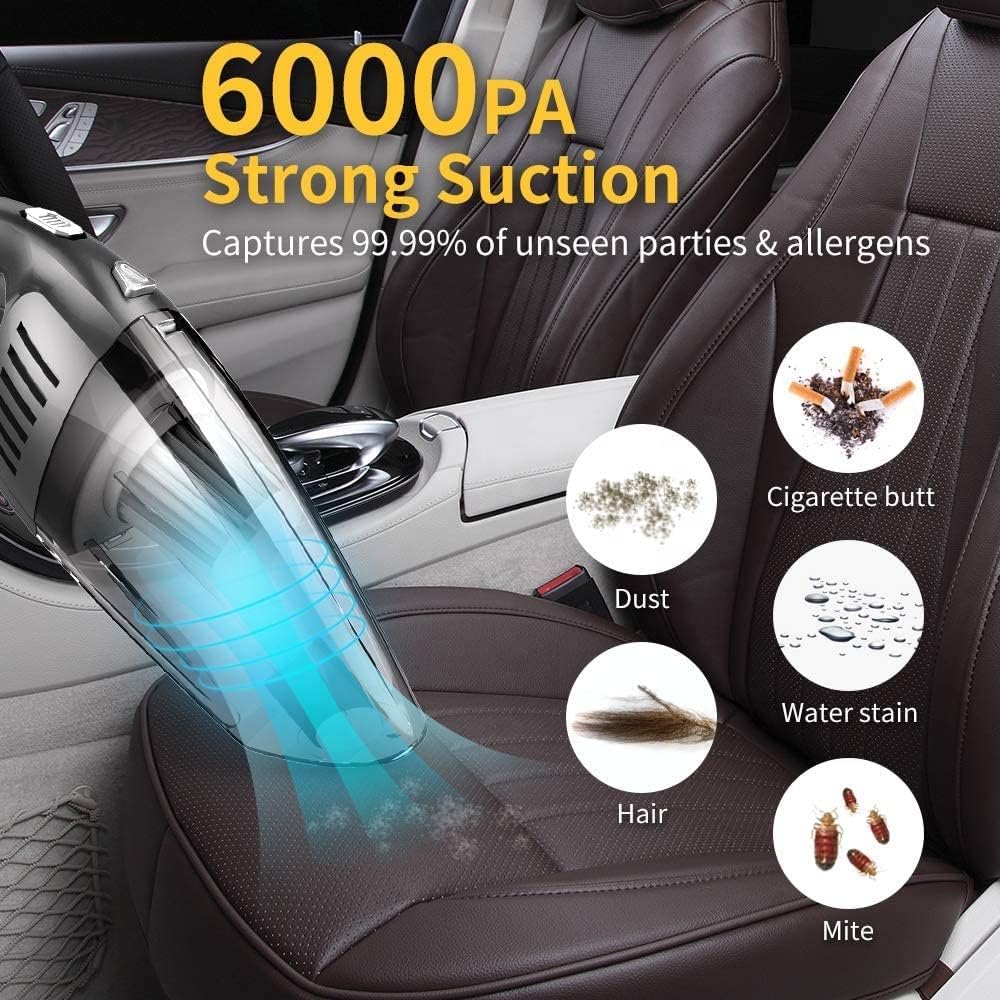 Cordless Handheld Car Vacuum Cleaner with USB Charging, Pack of 2 U653348