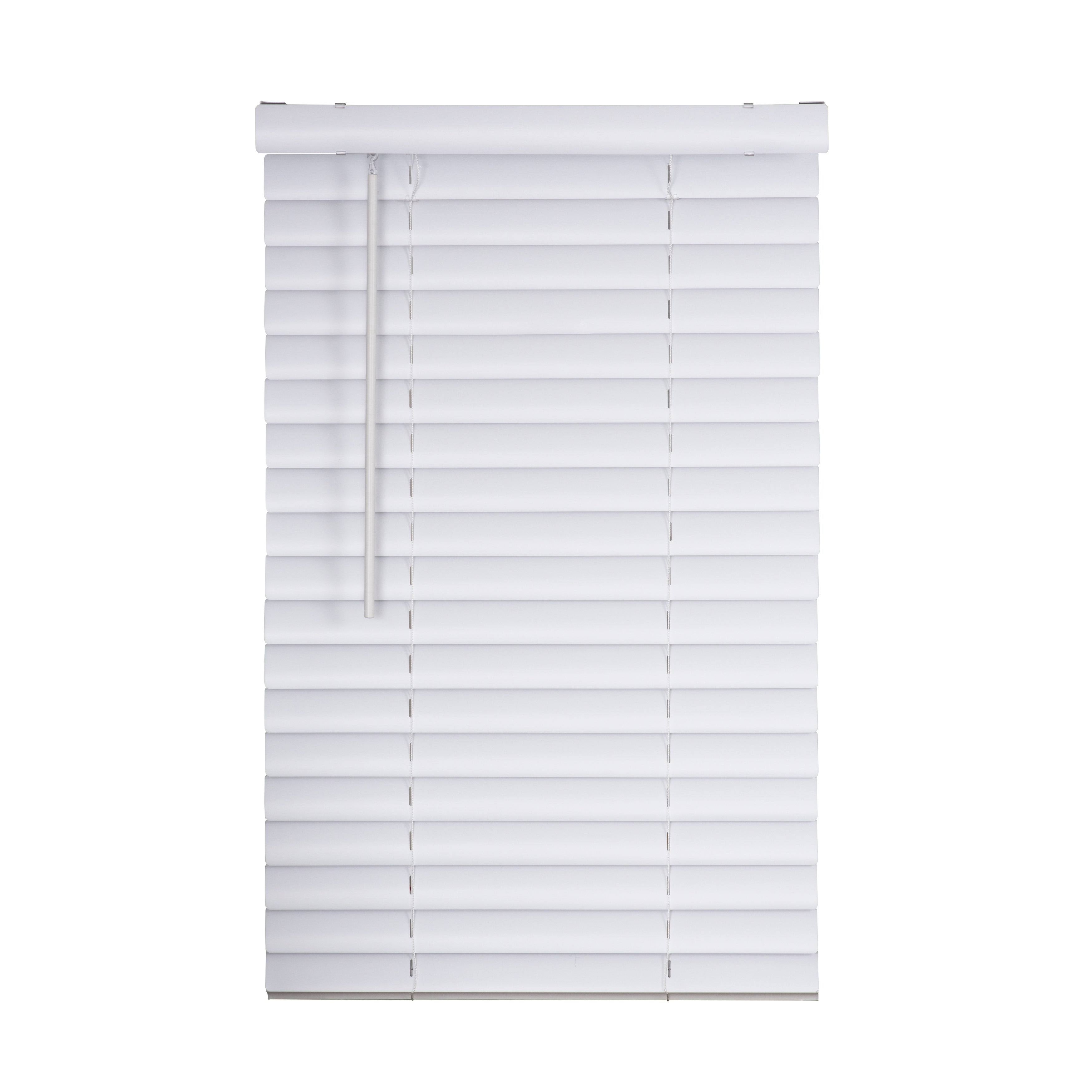 White Cordless Vinyl Mini Blind 27x22 W x 96 L L26017