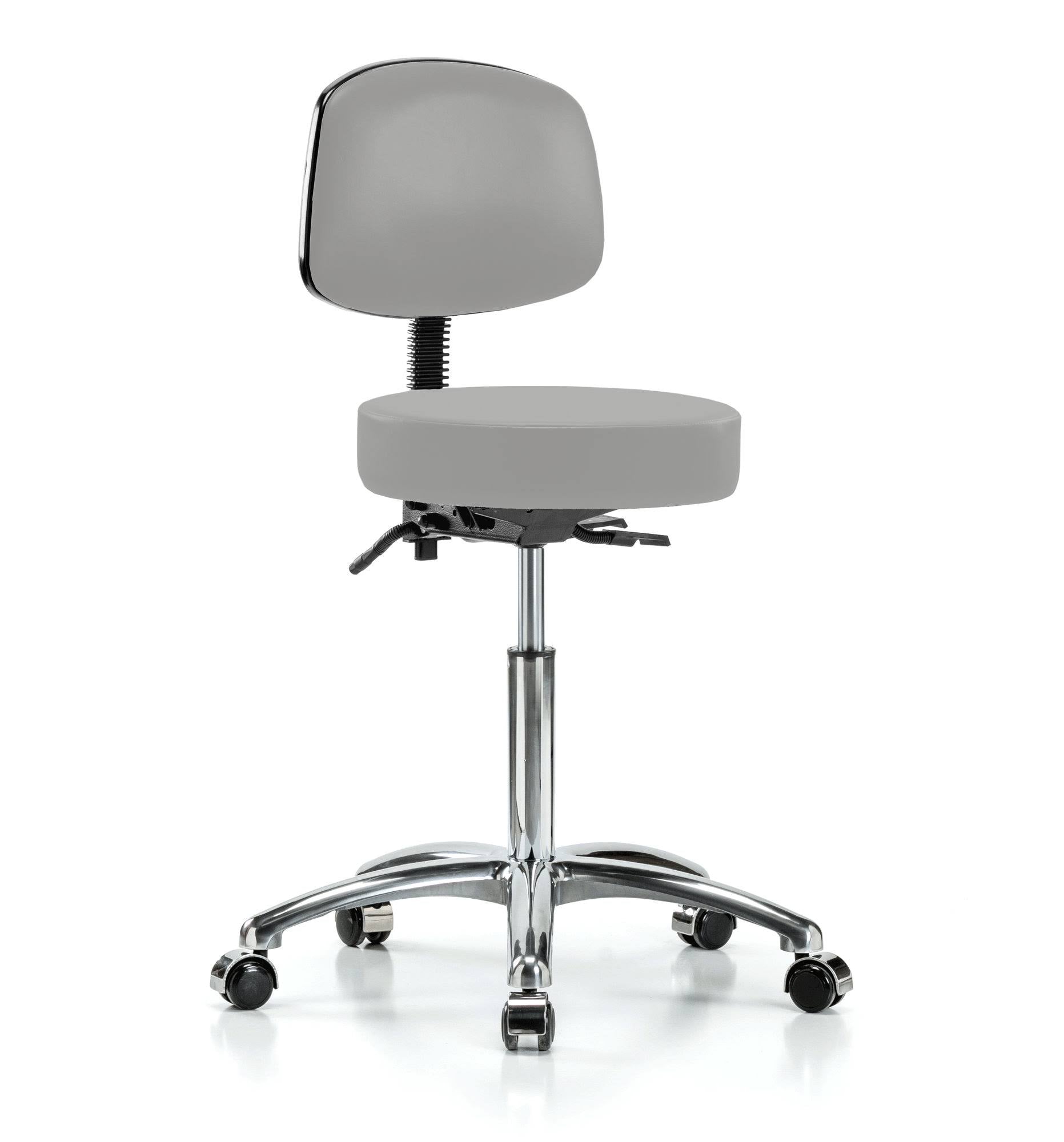 Grey Vinyl Height Adjustable Doctor Stool R21983