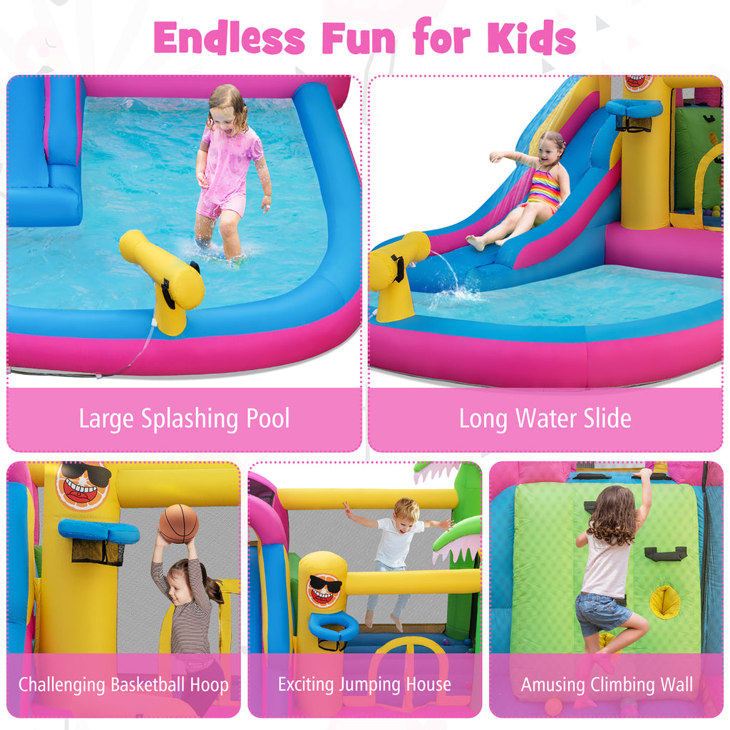 Tropical Inflatable Bounce Castle with Ocean Ball and 735W Blower H499