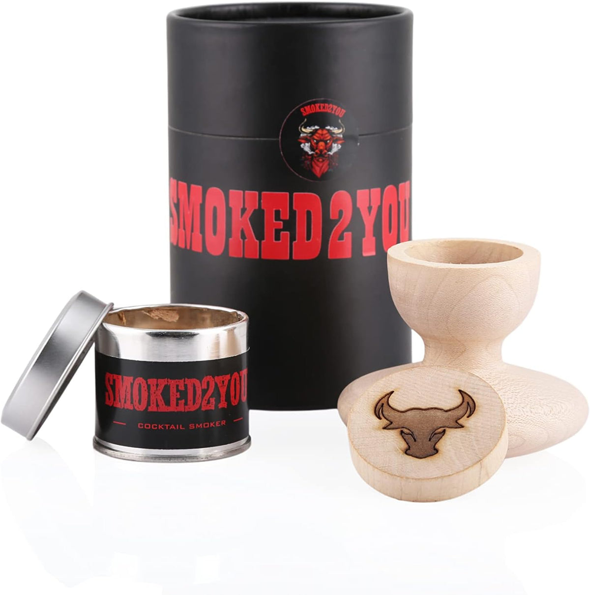 Cocktail Smoker with Oak Wood Chips, Smoking Glass Cloche Accessories Pack of 2 A271