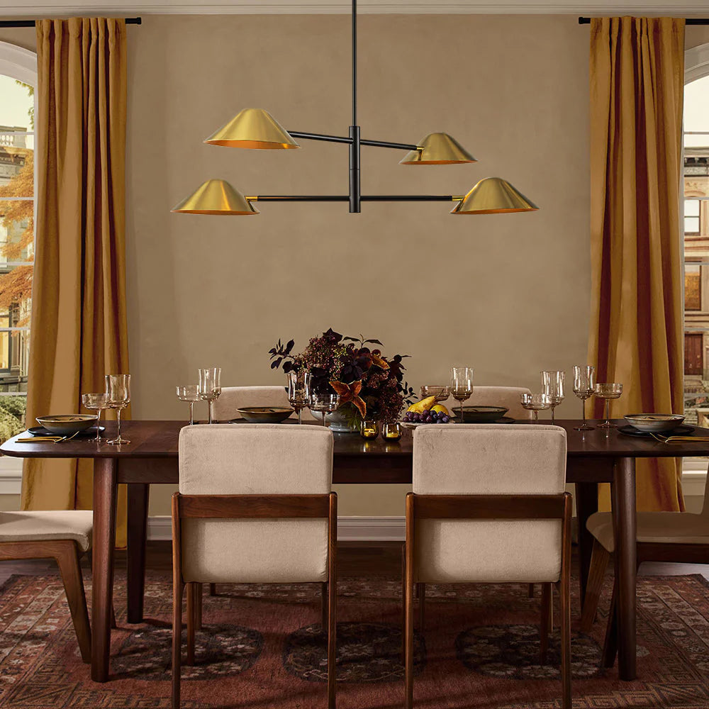 4-Light Dimmable Linear Chandelier W373