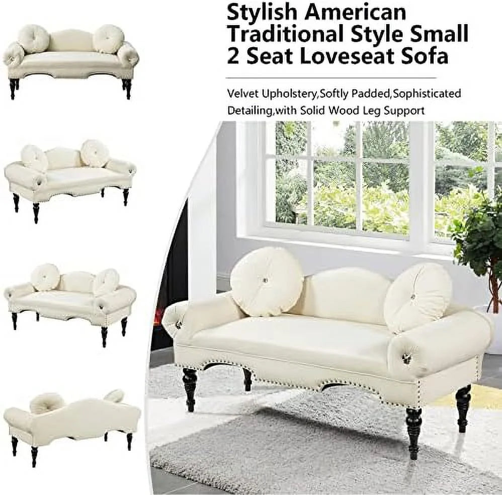 Rolled Arm Velvet Ottoman Bench with Back H769