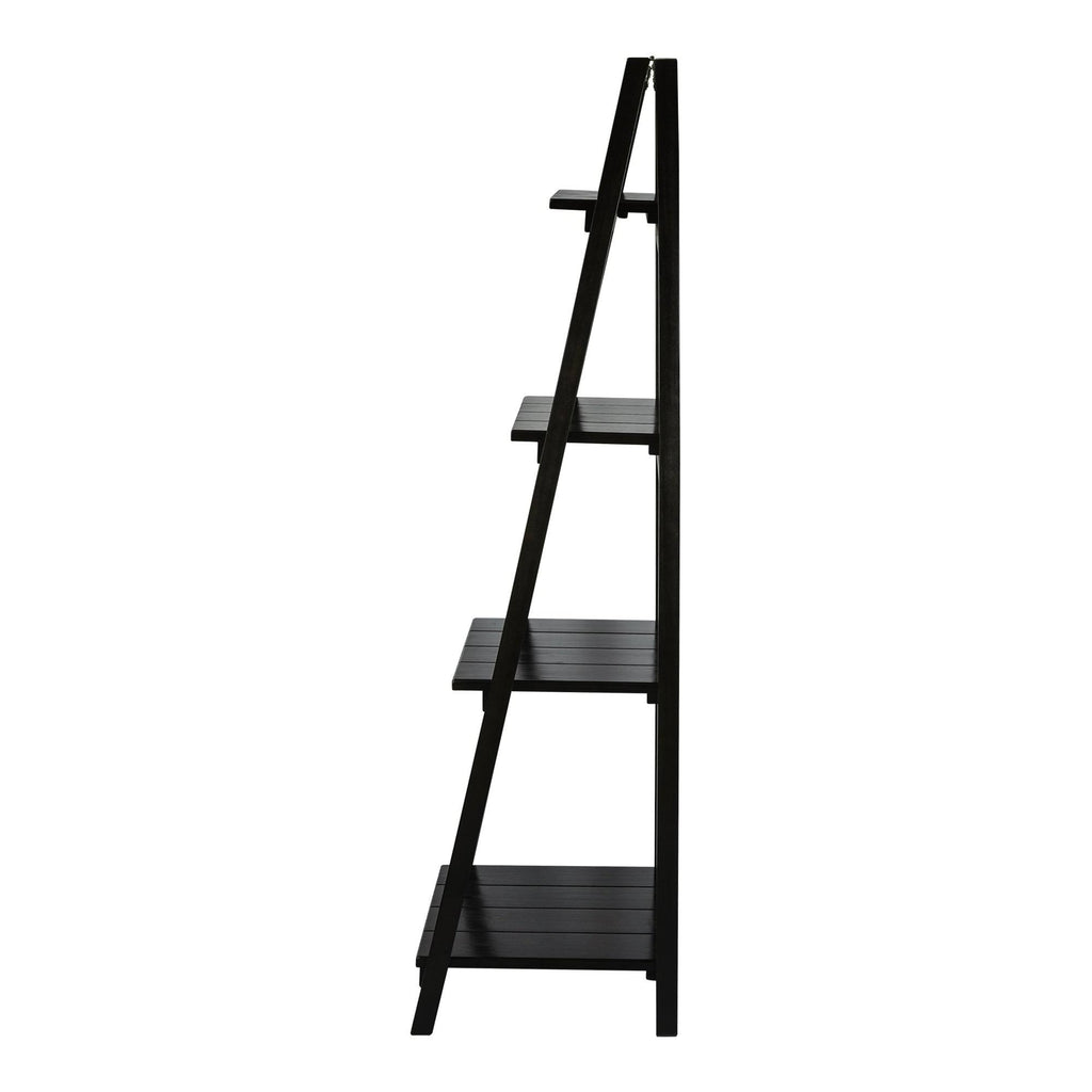 Black 4-Shelf Folding Bookcase O489003
