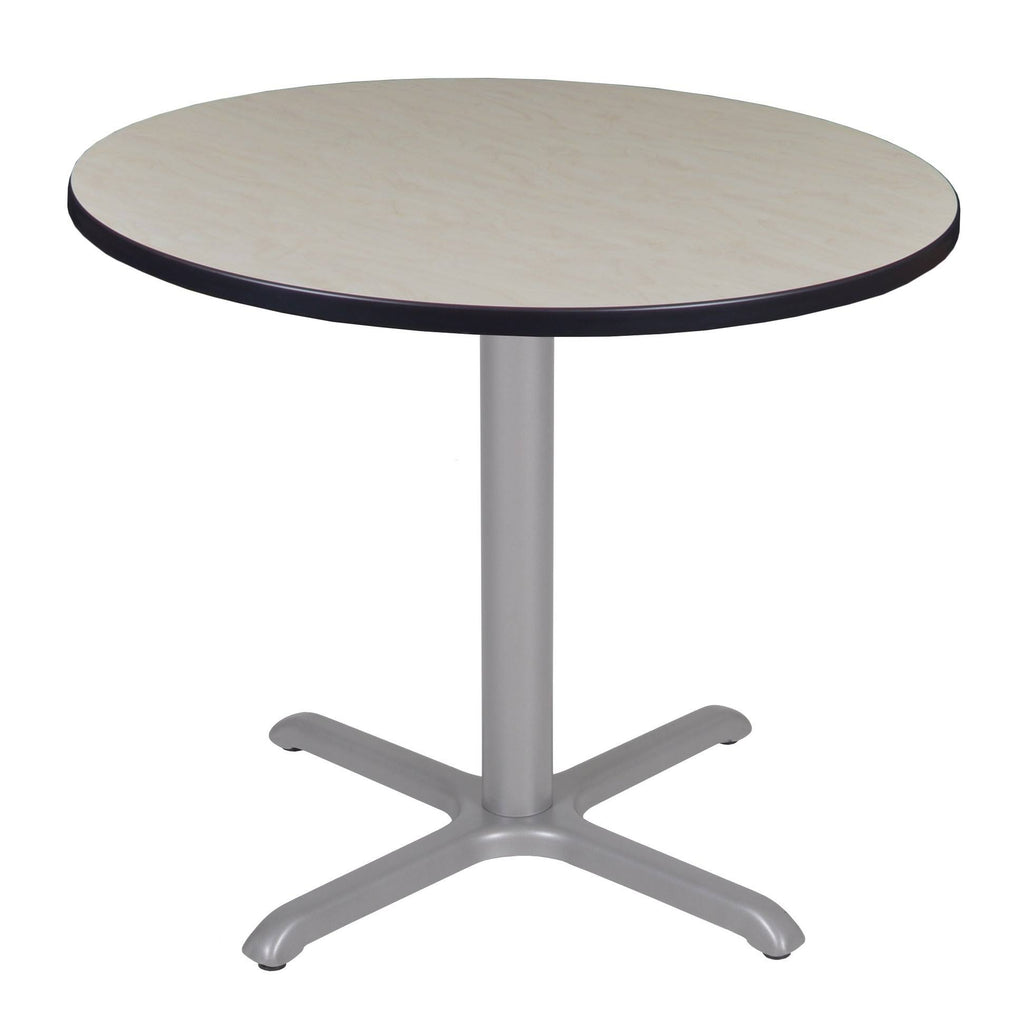 Maple/Grey Round X-Base Table E688371