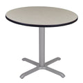 Maple/Grey Round X-Base Table E688371