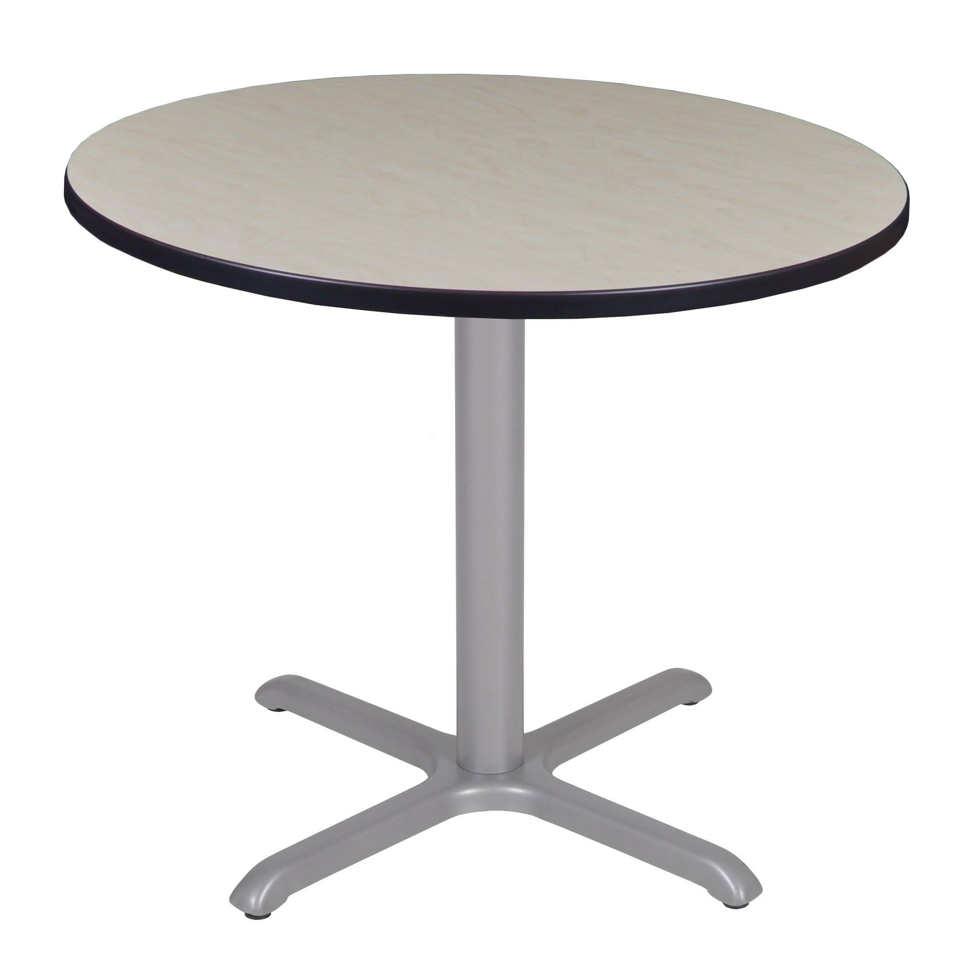 Maple/Grey Round X-Base Table E688371