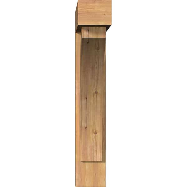 Thorton Block Smooth Bracket with Offset Brace, Western Red Cedar D742