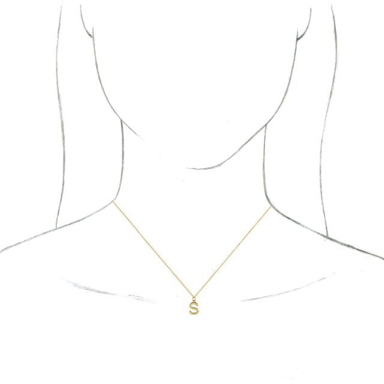 18K Yellow Gold-Plated Sterling Silver Initial S Dangle 18" Necklace F111822