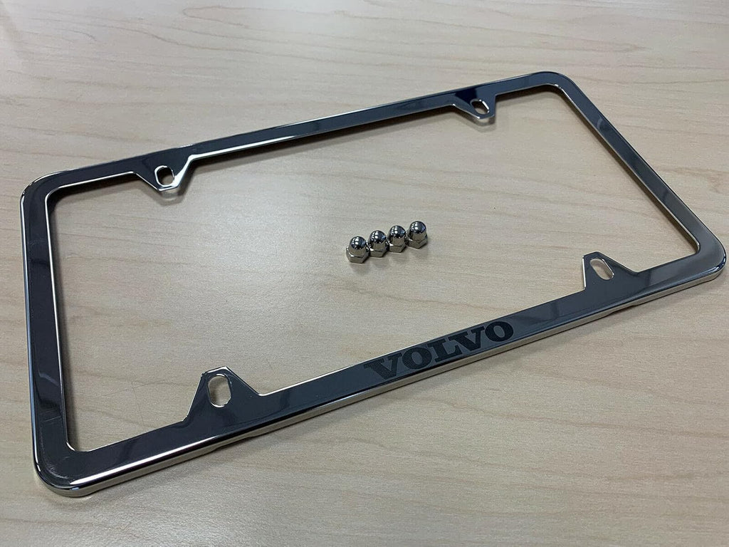 Polished Stainless Steel License Plate Frame, Pack of 2 X91466
