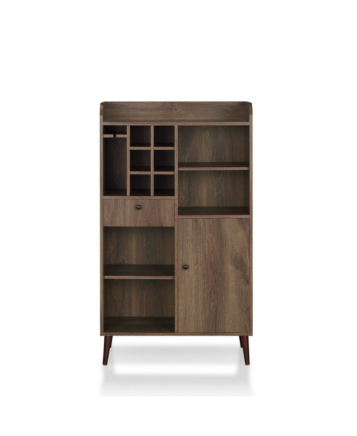 Distressed Walnut Wine Cabinet K32783