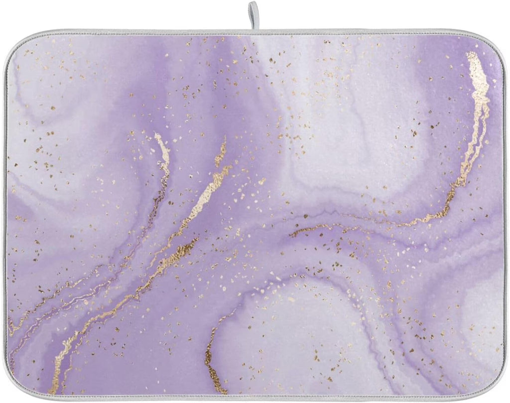 Purple Marble Ripple Dish Drying Mat, 18x24Inch C54972