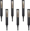 Black 4000K LED Pathway Lights, Pack of 6 J16169