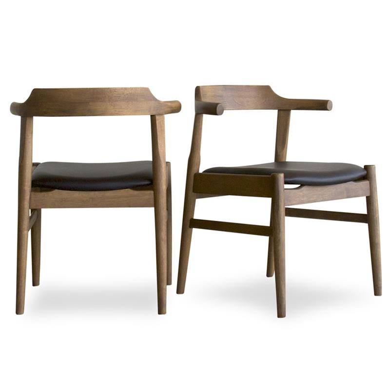 Black Faux Leather Dining Chair (Set of 2) L7880