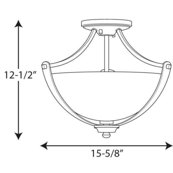 Polished Nickel Two-Light Semi-Flush Convertible Y44021