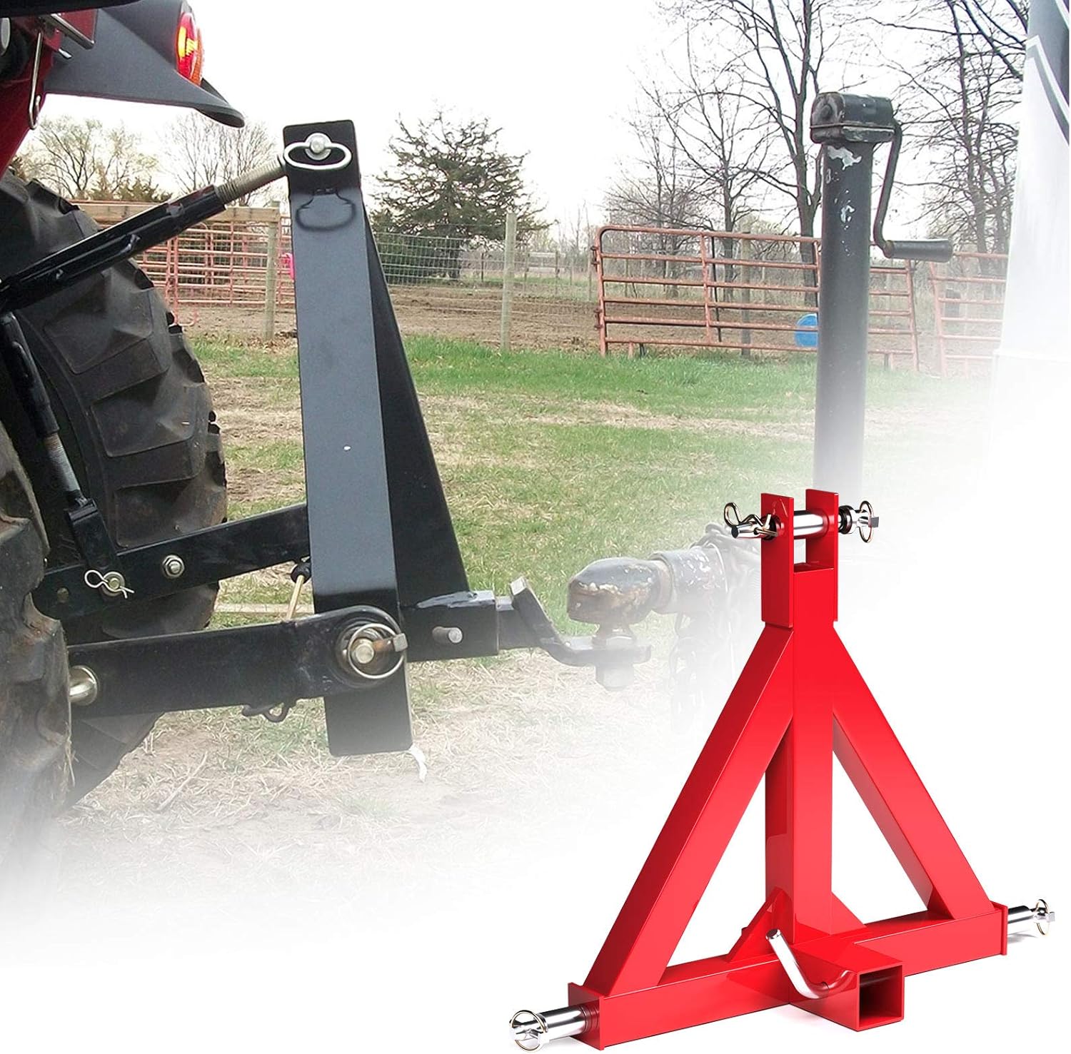 3 Point 2 Hitch Receiver Adapter Drawbar Trailer Adapter Category One Tractor Tow Pack of 2 S481