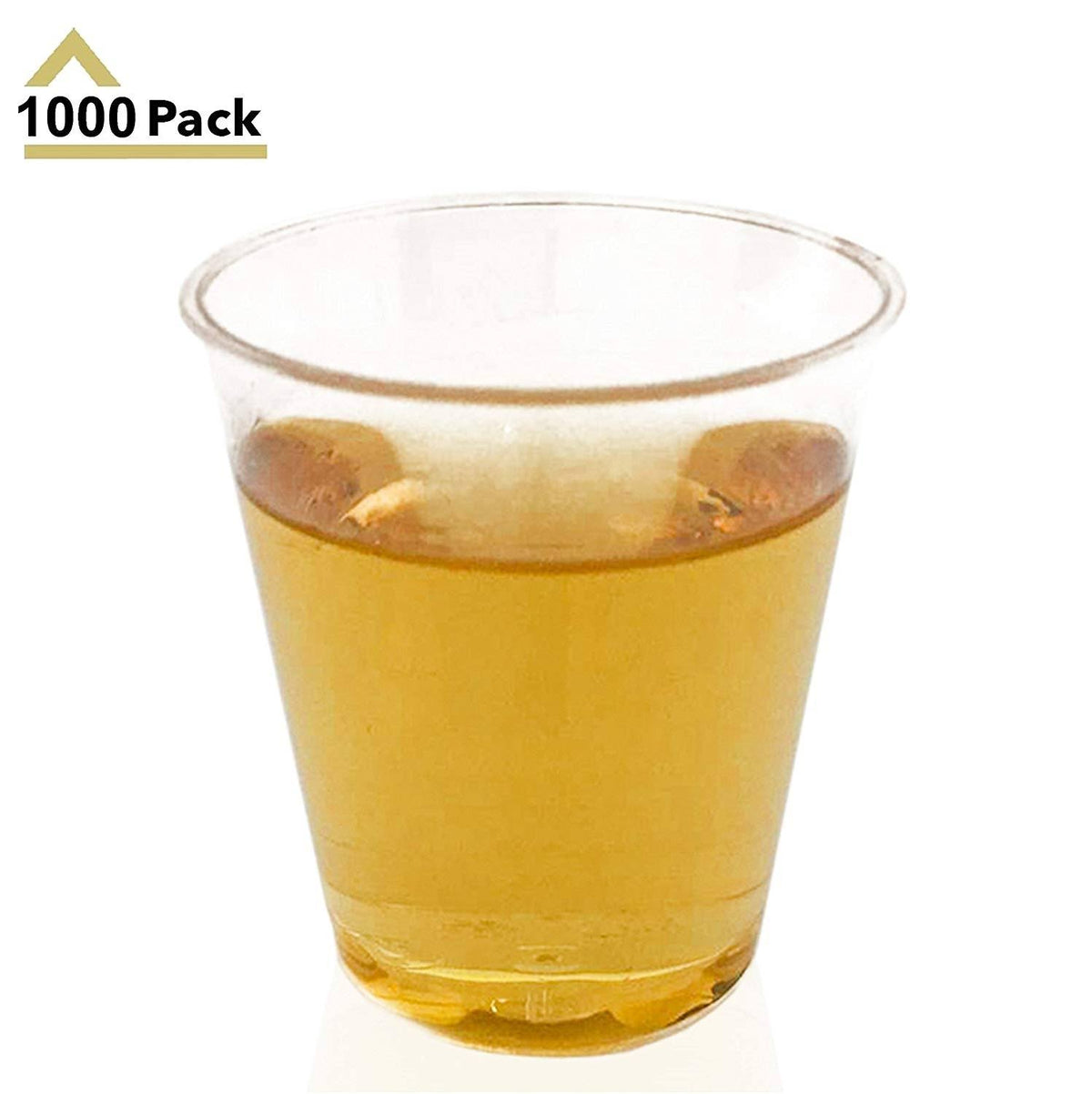 1000 Pack Clear Plastic 1.5oz Disposable Shot Glass D3634