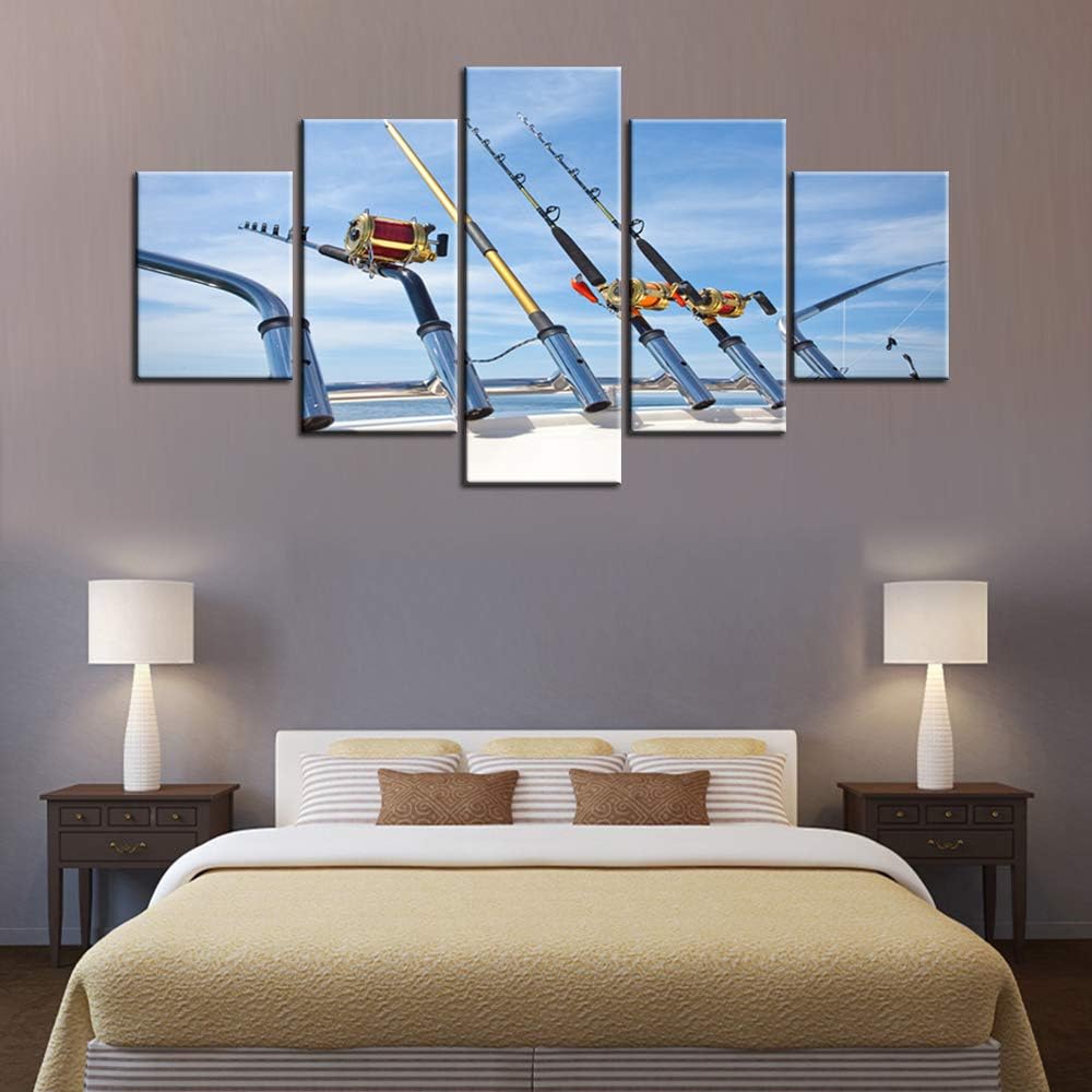 5 Piece Canvas Giclee Framed Wall Art (50''W x 24''H) G413566