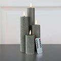 Gray Flameless LED Pillar Candles, Set of 4 C582