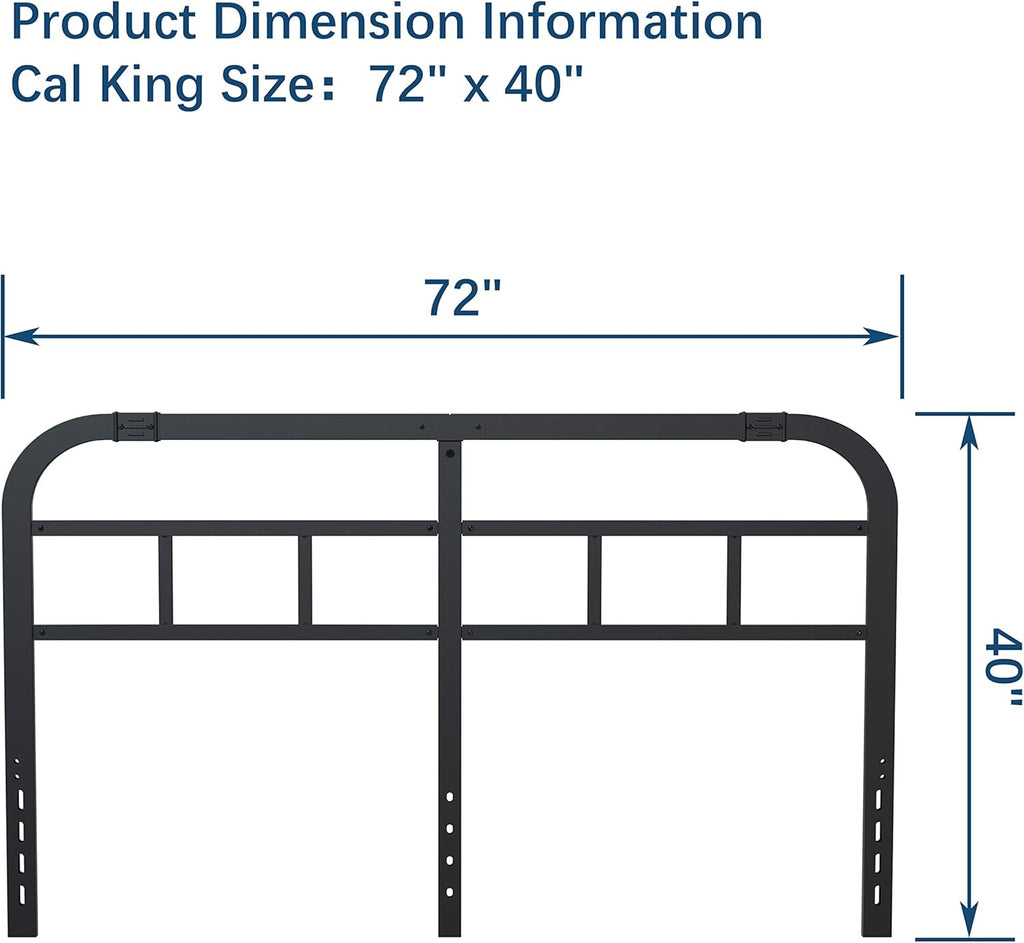 Black Metal California King Bed Headboard Q5338