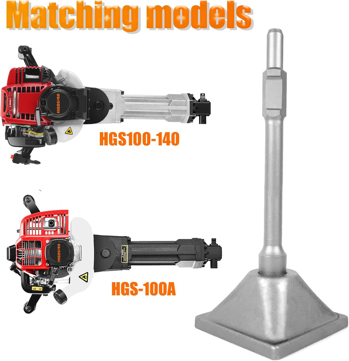 Jack Hammer 1-1/8 inch Tamper Shank and Plate, Dirt Tamper 6 x 6 inch Compactor Plate with Electric Chisel Dirt Compactor, Electric hammer Solid Compactor for Breaker Hammer V23179