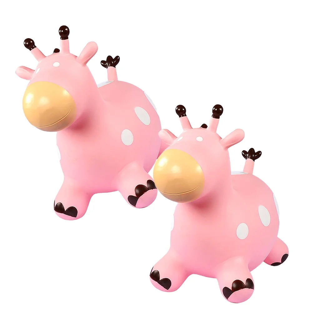 Inflatable Bouncing Horse Toy with Air Pump (Pink) A685