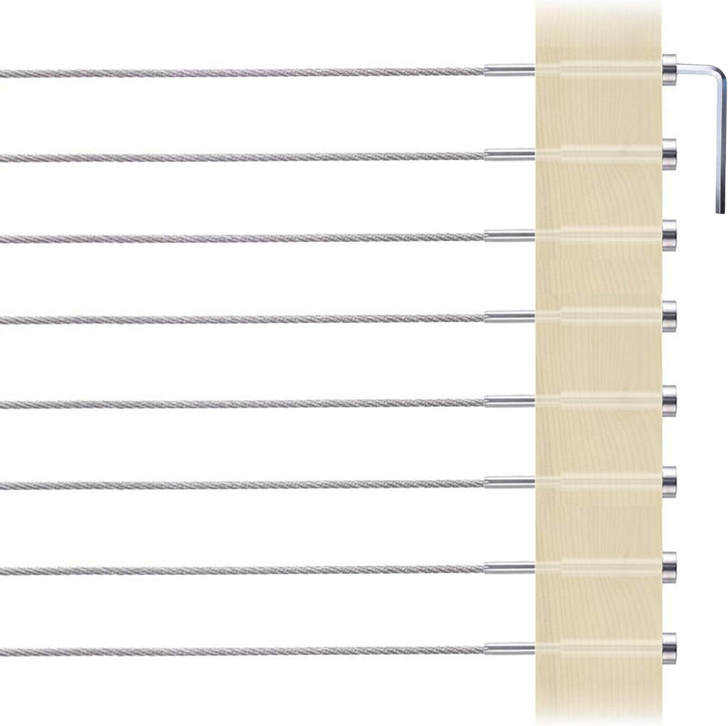 40 Pack Stainless Steel Invisible Receiver and Swage Stud End for 3/16 Inch Cable Railing X8532