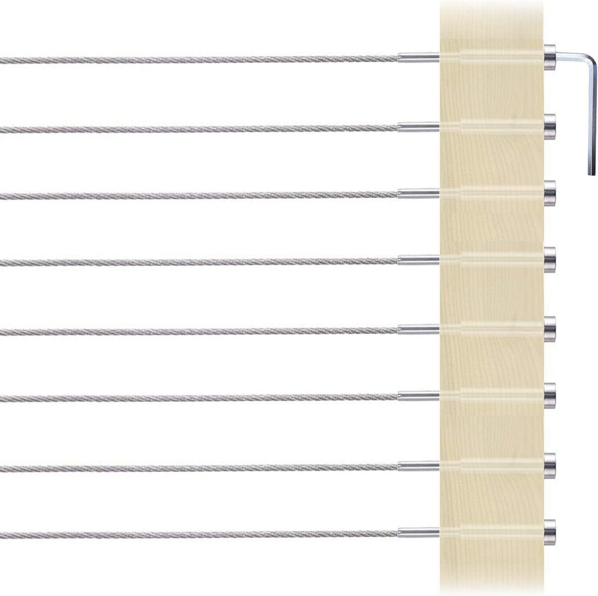 40 Pack Stainless Steel Invisible Receiver and Swage Stud End for 3/16 Inch Cable Railing X8532
