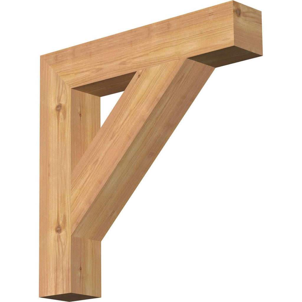 Traditional Block Smooth Bracket, Western Red Cedar Z381
