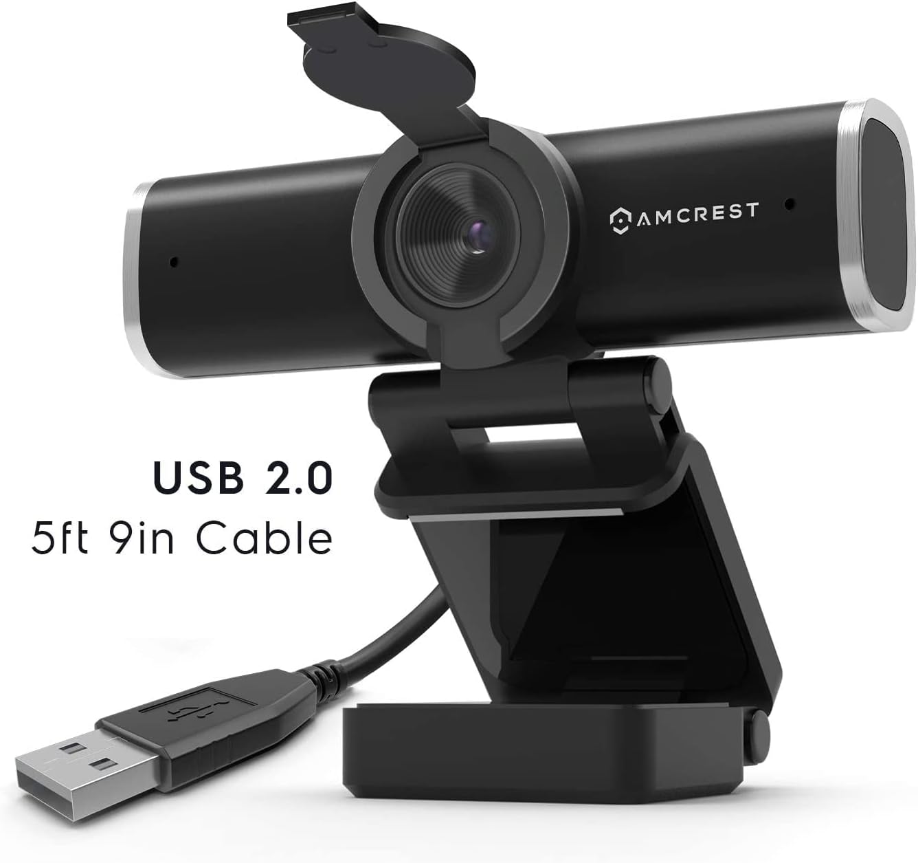 4-Megapixel USB Webcam with Microphone & Privacy Cover, Pack of 2 P459291