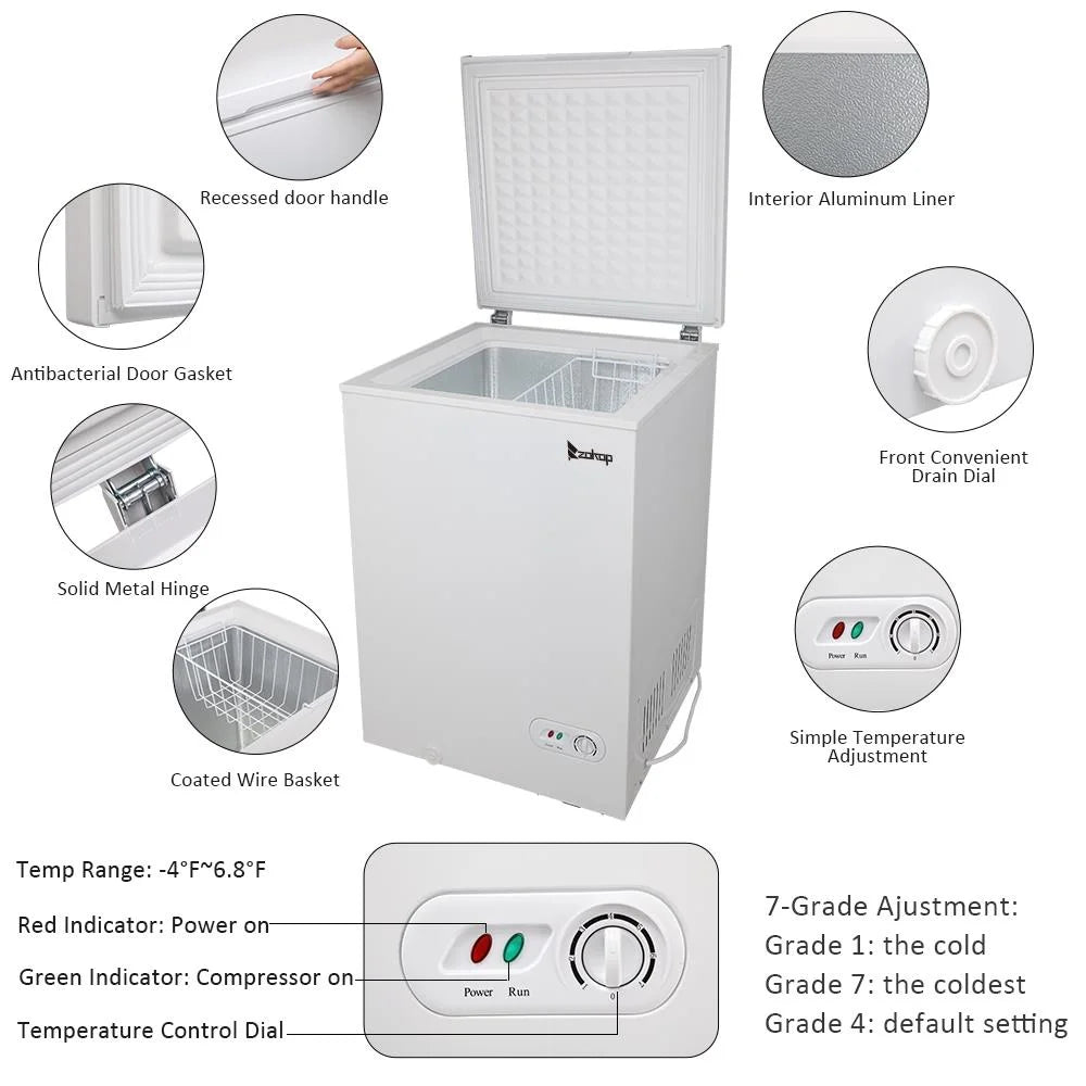 Compact Mini Fridge Refrigerator Freezer H6951