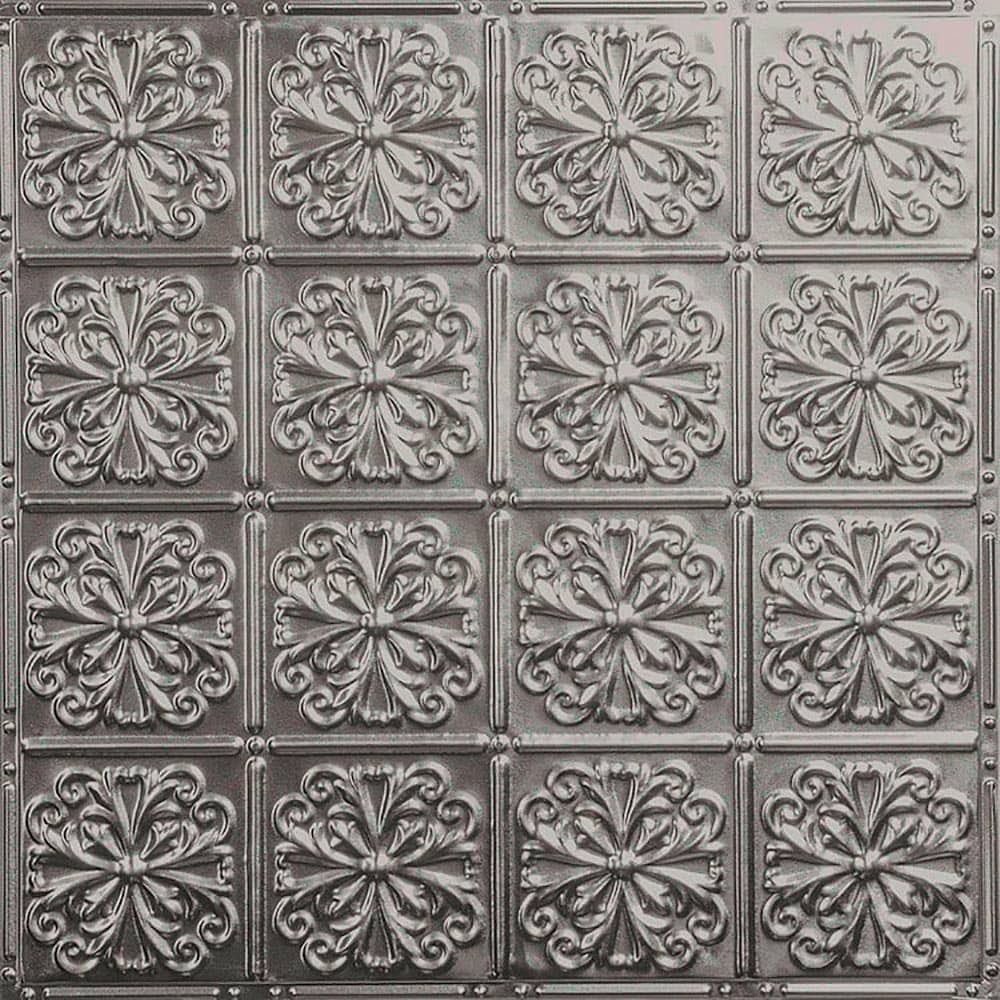 Tin Backsplash 5-Pack Kit (2-Ft x 2-ft) in Stainless Steel Y943